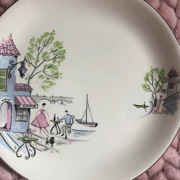 Rare Vintage Alfred Meakin English China Down By The Seine - Picture 6 of 8